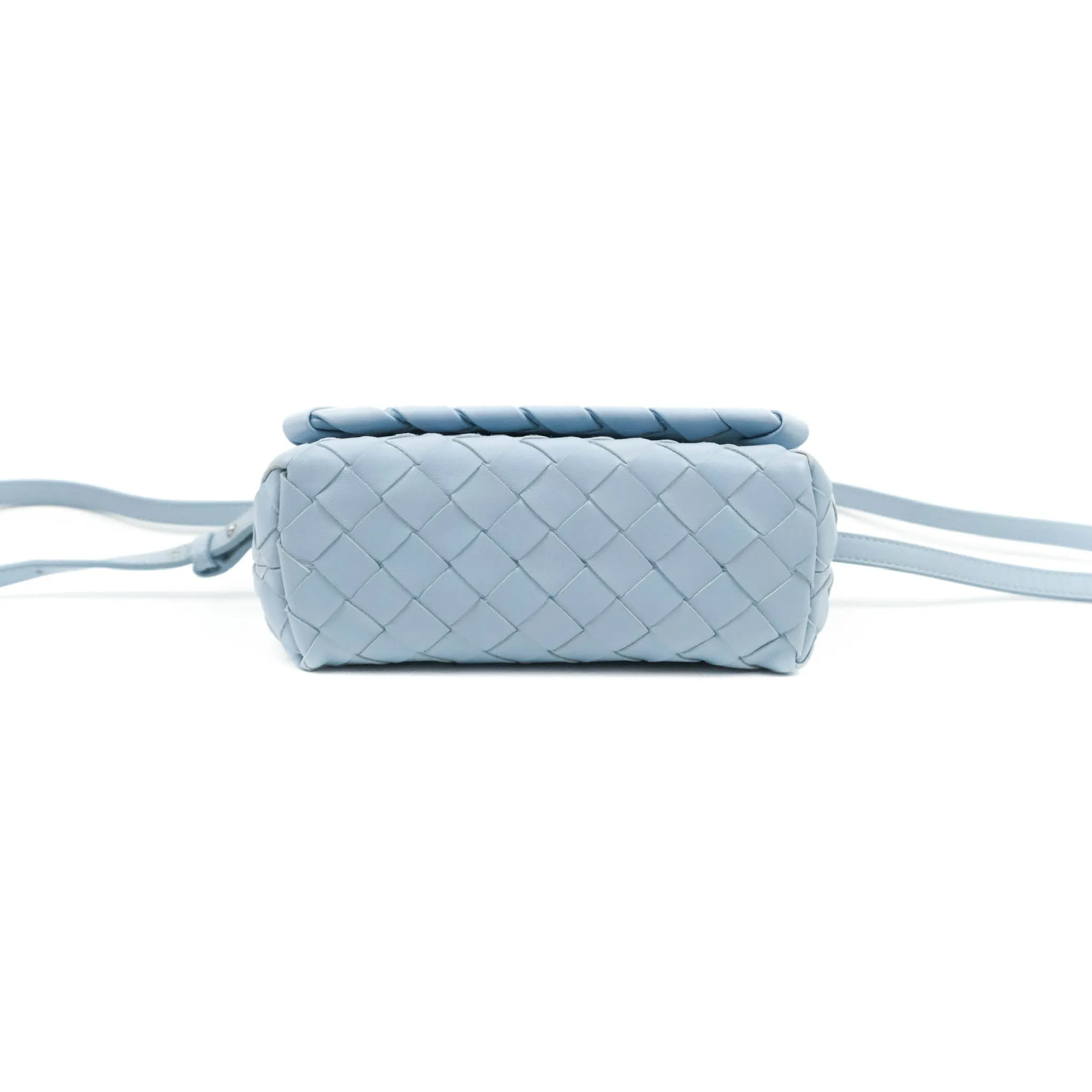 Bottega Veneta Intrecciato Mini Crossbody Bag Light Blue