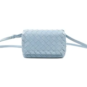 Bottega Veneta Intrecciato Mini Crossbody Bag Light Blue