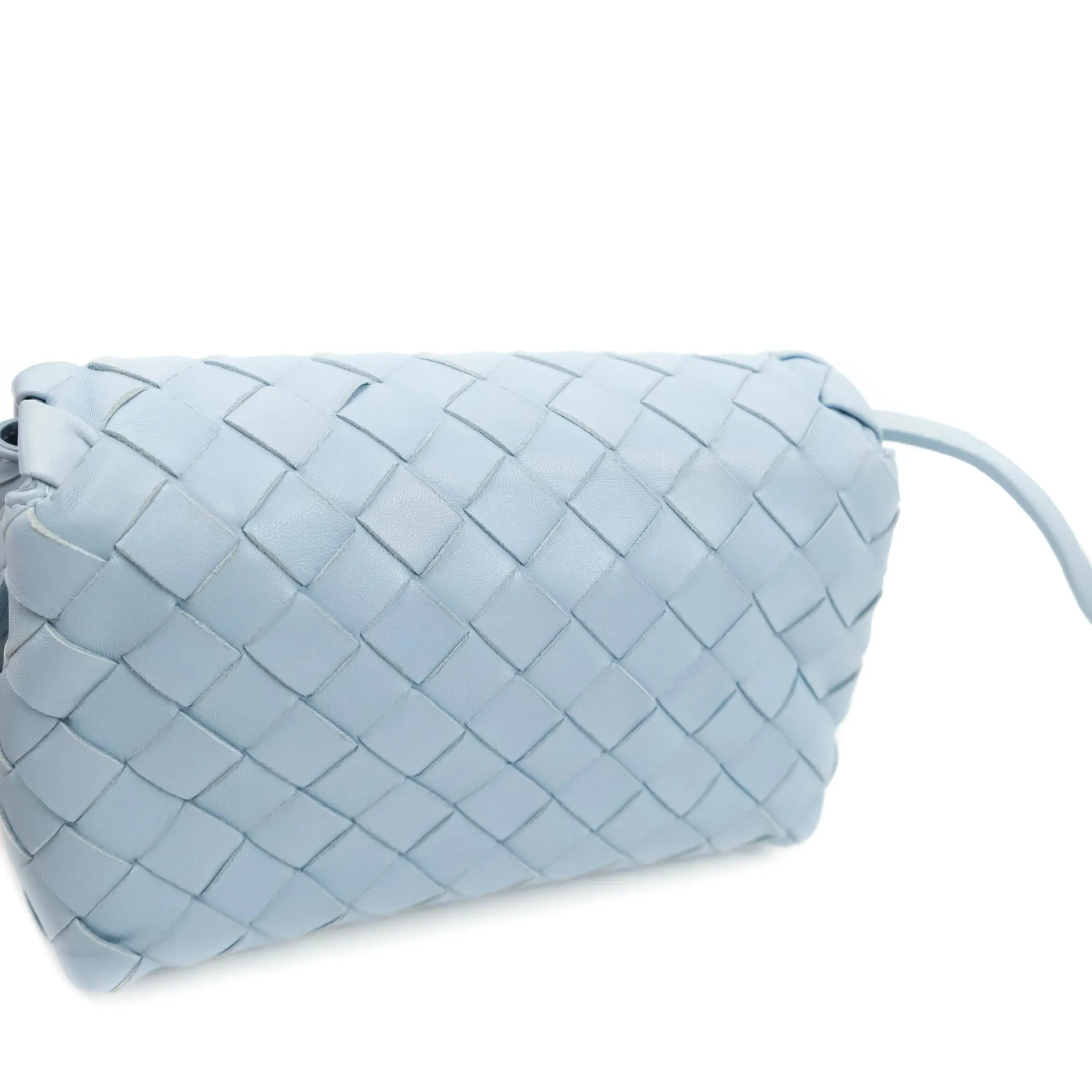 Bottega Veneta Intrecciato Mini Crossbody Bag Light Blue