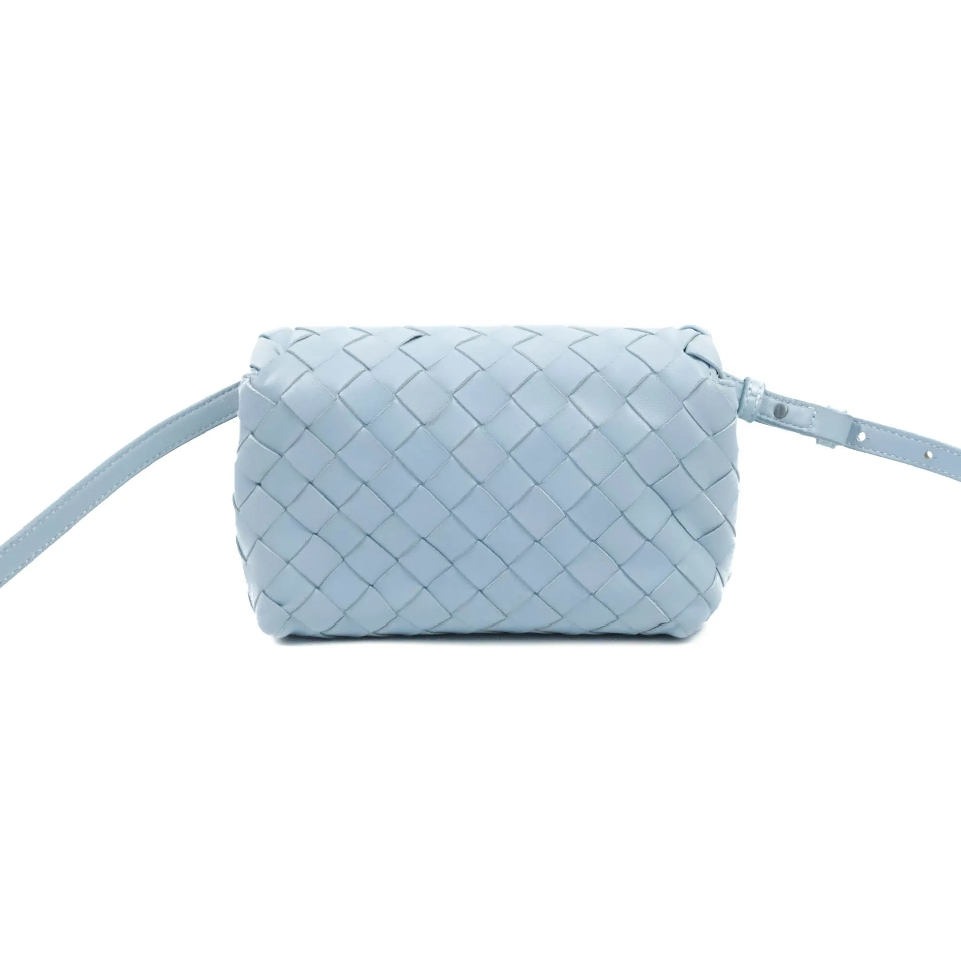 Bottega Veneta Intrecciato Mini Crossbody Bag Light Blue