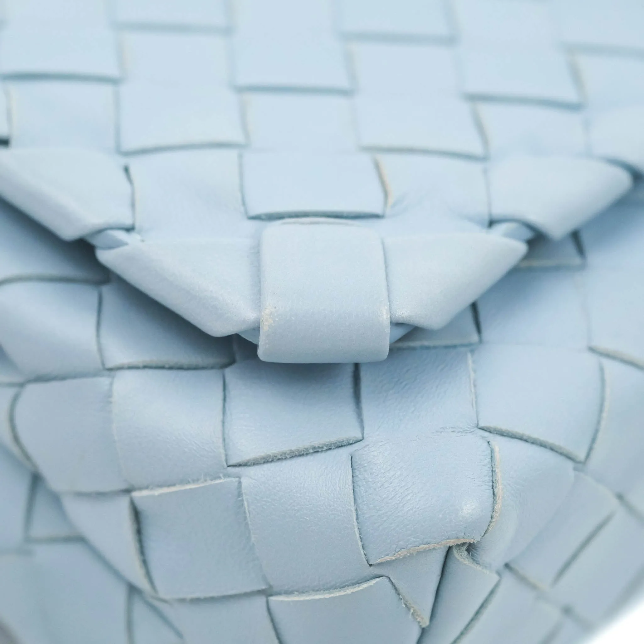 Bottega Veneta Intrecciato Mini Crossbody Bag Light Blue