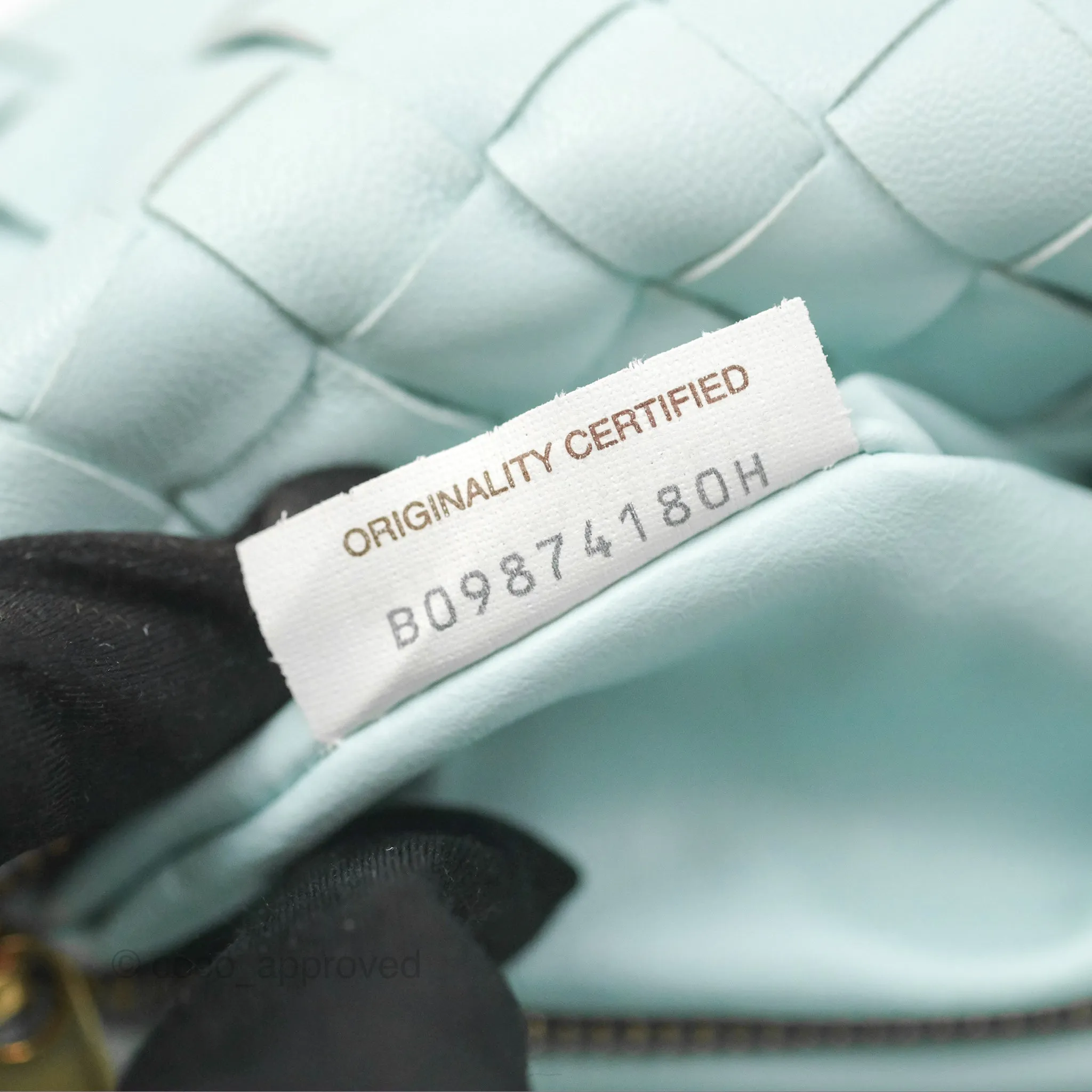 Bottega Veneta Mini Jodie Bag Teal Washed Intrecciato Lambskin