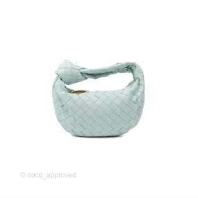 Bottega Veneta Mini Jodie Bag Teal Washed Intrecciato Lambskin