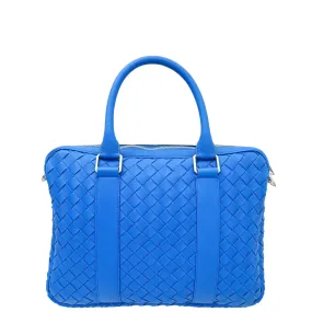 Bottega Veneta Royal Blue Intrecciato Nappa Briefcase Bag