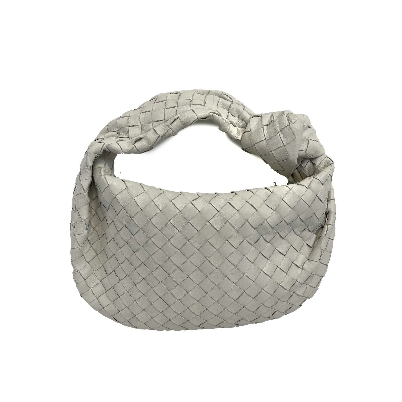 Bottega Veneta - White BV Jodie Hobo Intrecciato Nappa Teen Handbag