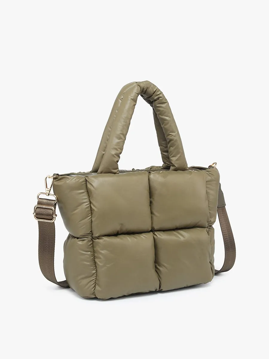 Brittany Vegan Puffer Tote/Satchel