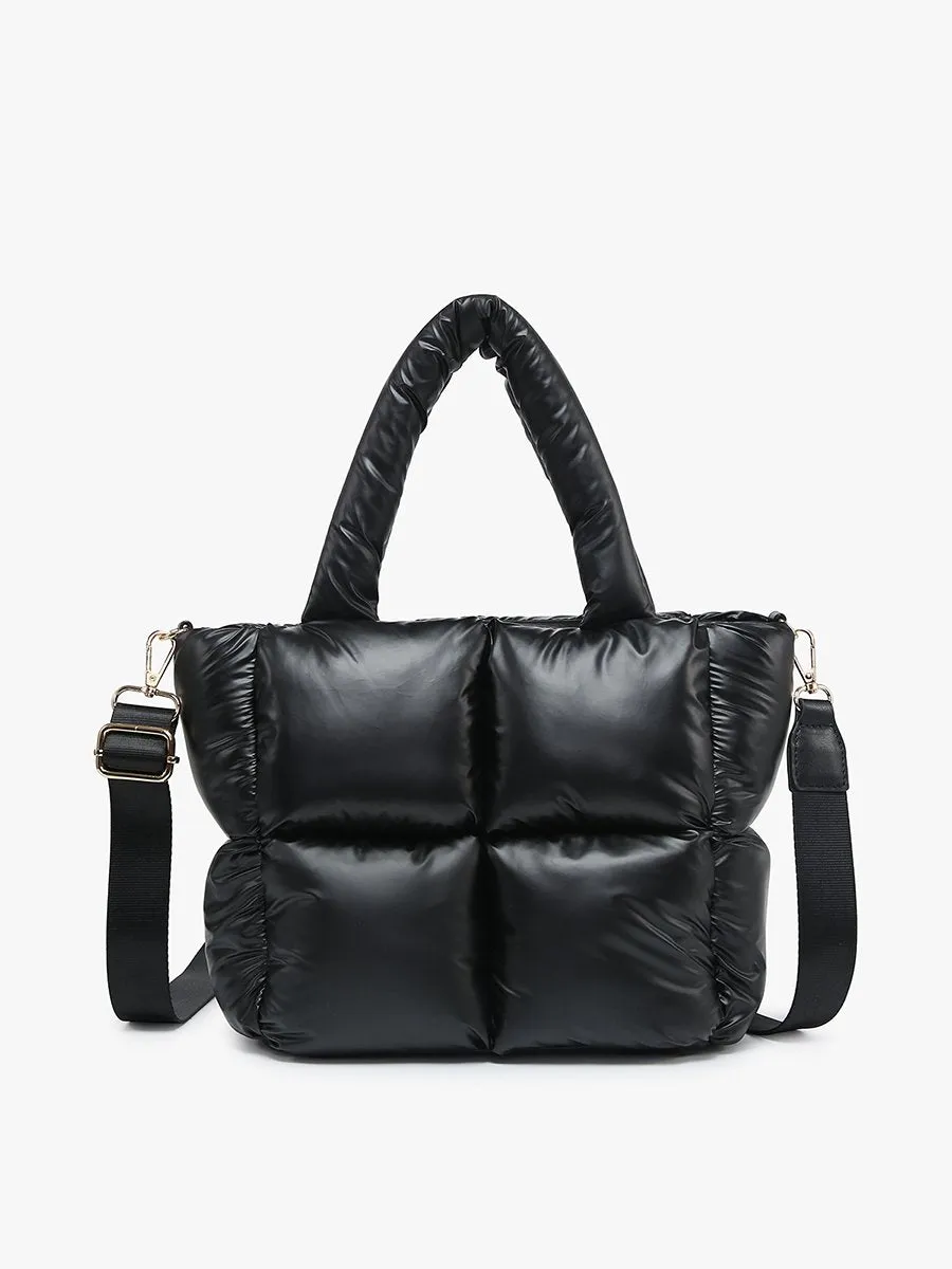 Brittany Vegan Puffer Tote/Satchel