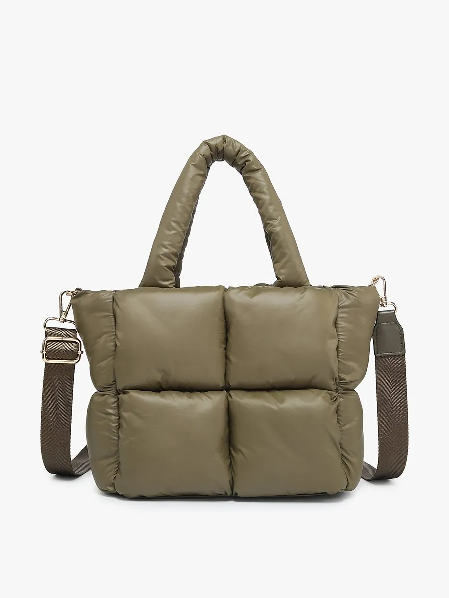 Brittany Vegan Puffer Tote/Satchel