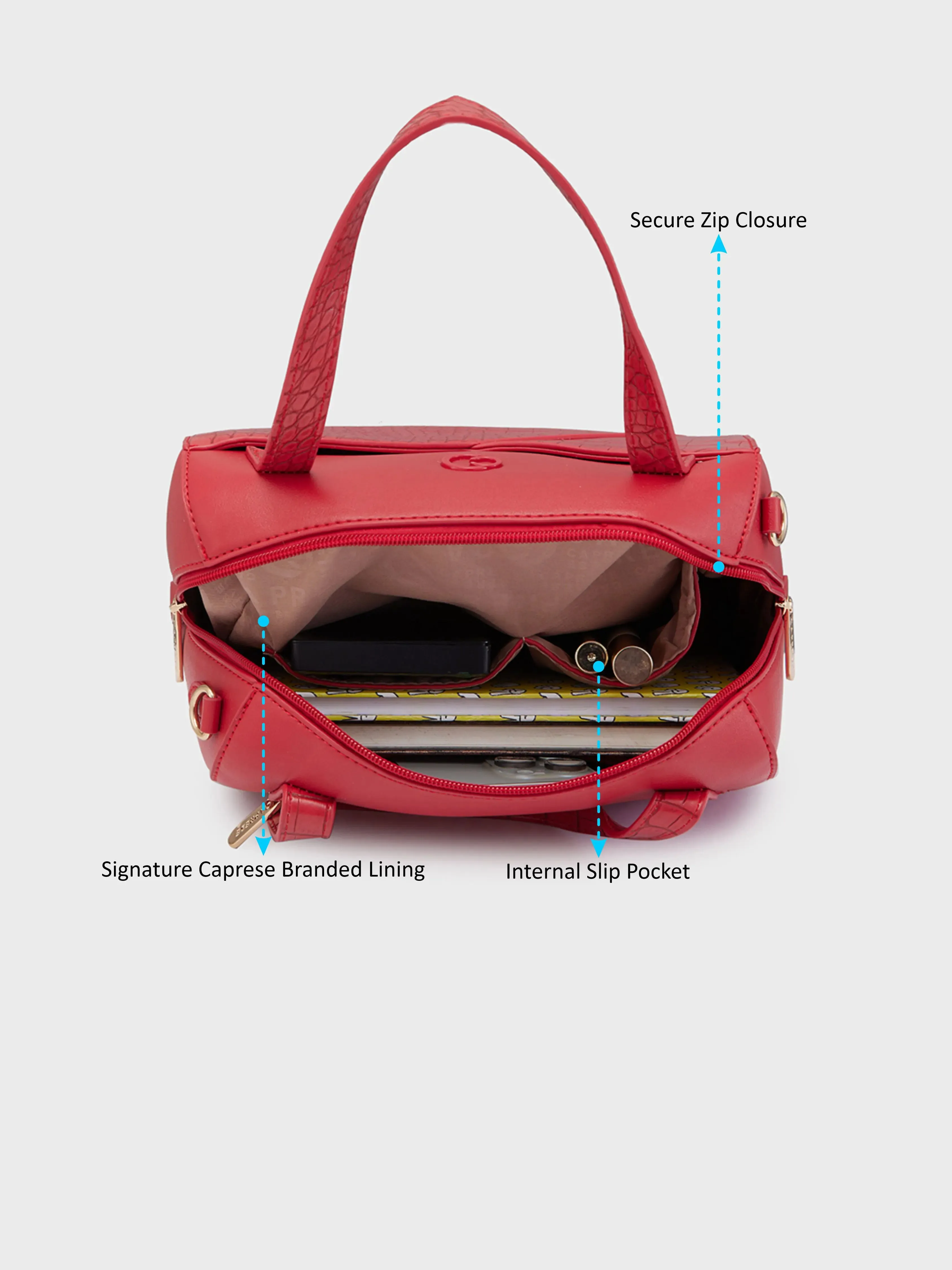 Caprese Cabo Satchel Medium Red