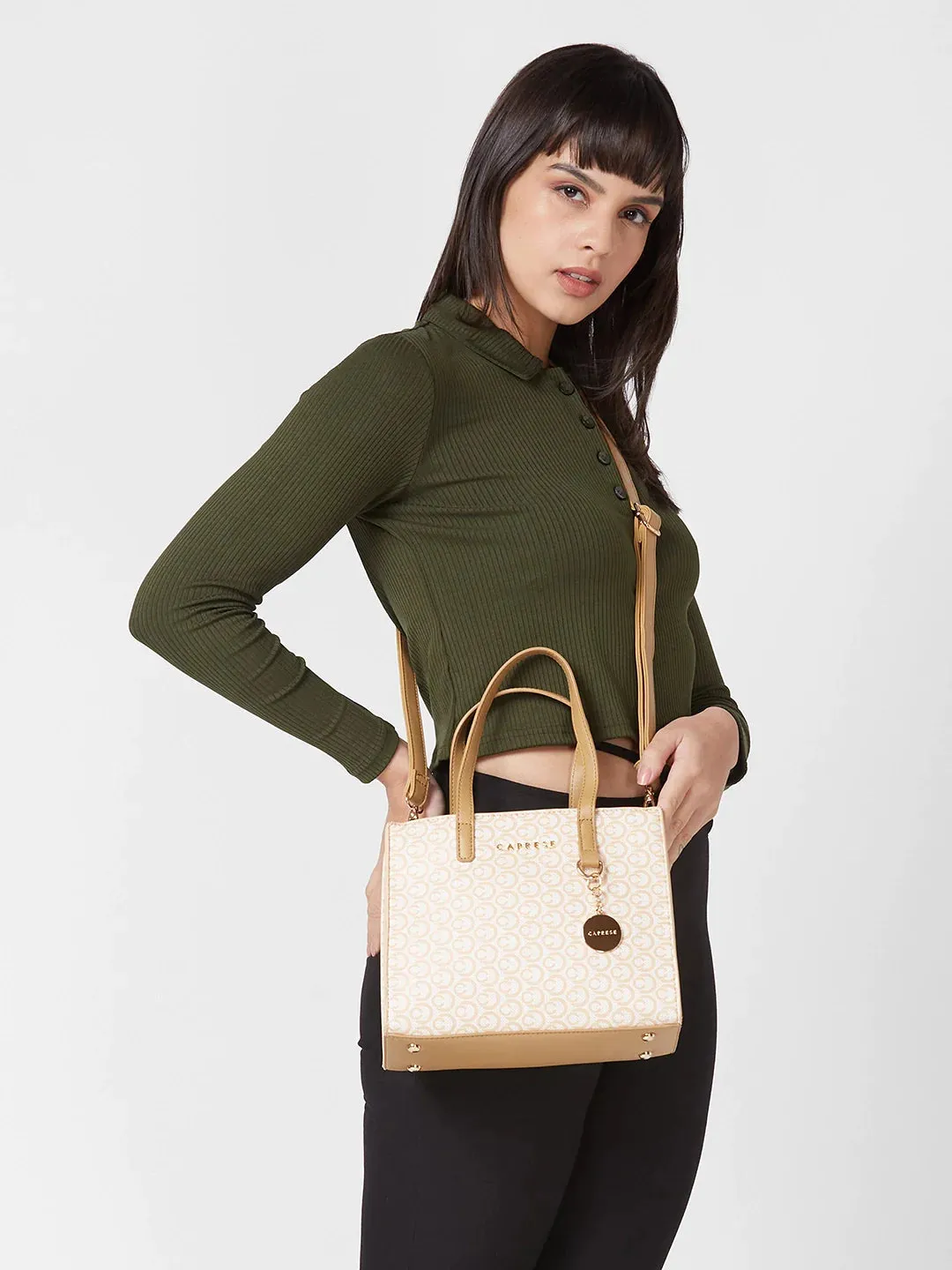 Caprese Callie Satchel Medium Beige