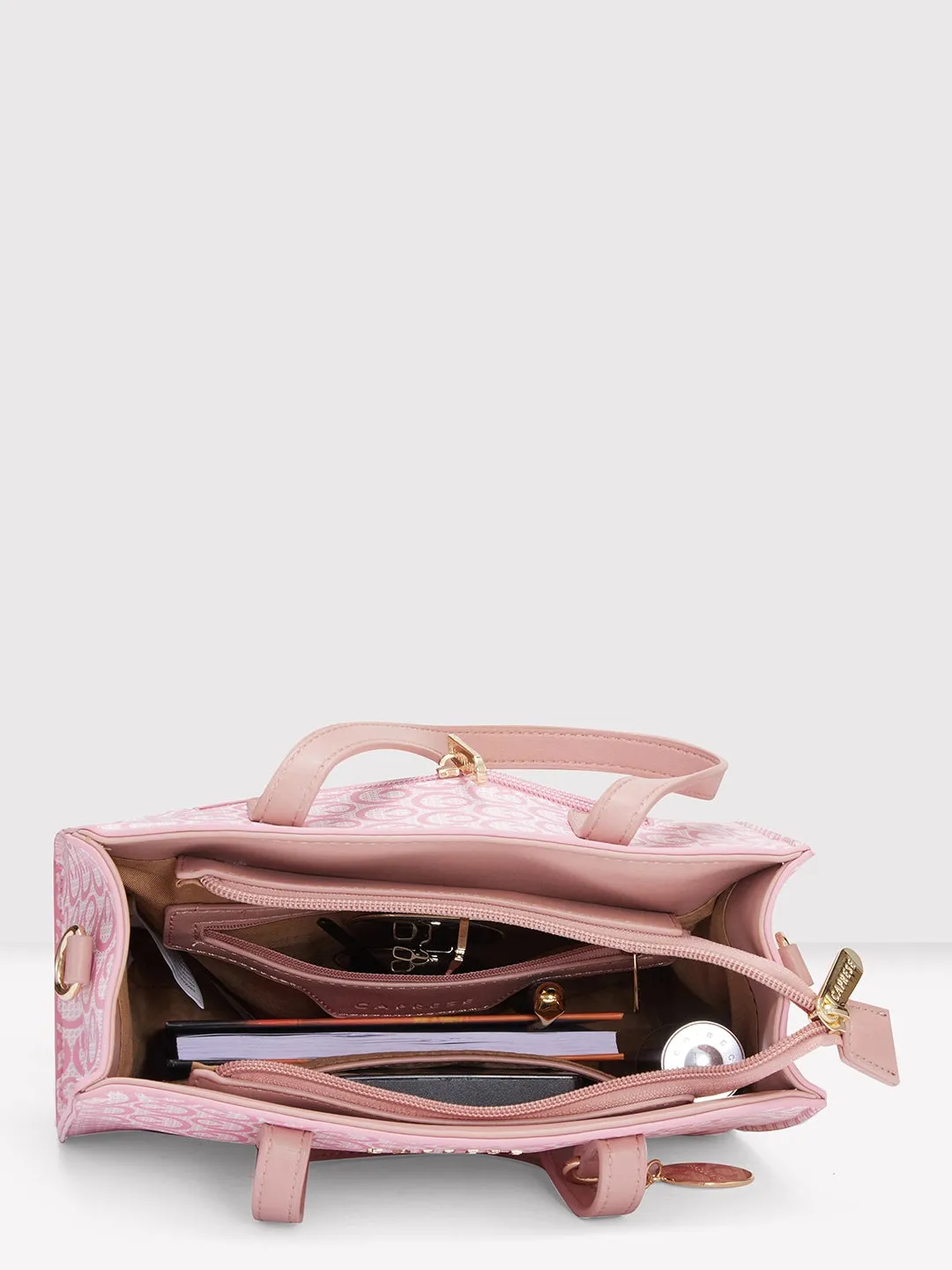 Caprese Callie Satchel Medium Dark Pink