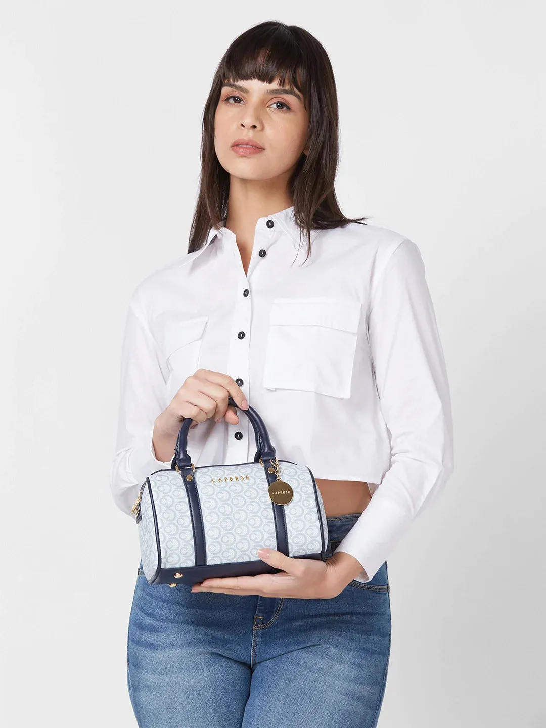 Caprese Callie Satchel Small Navy