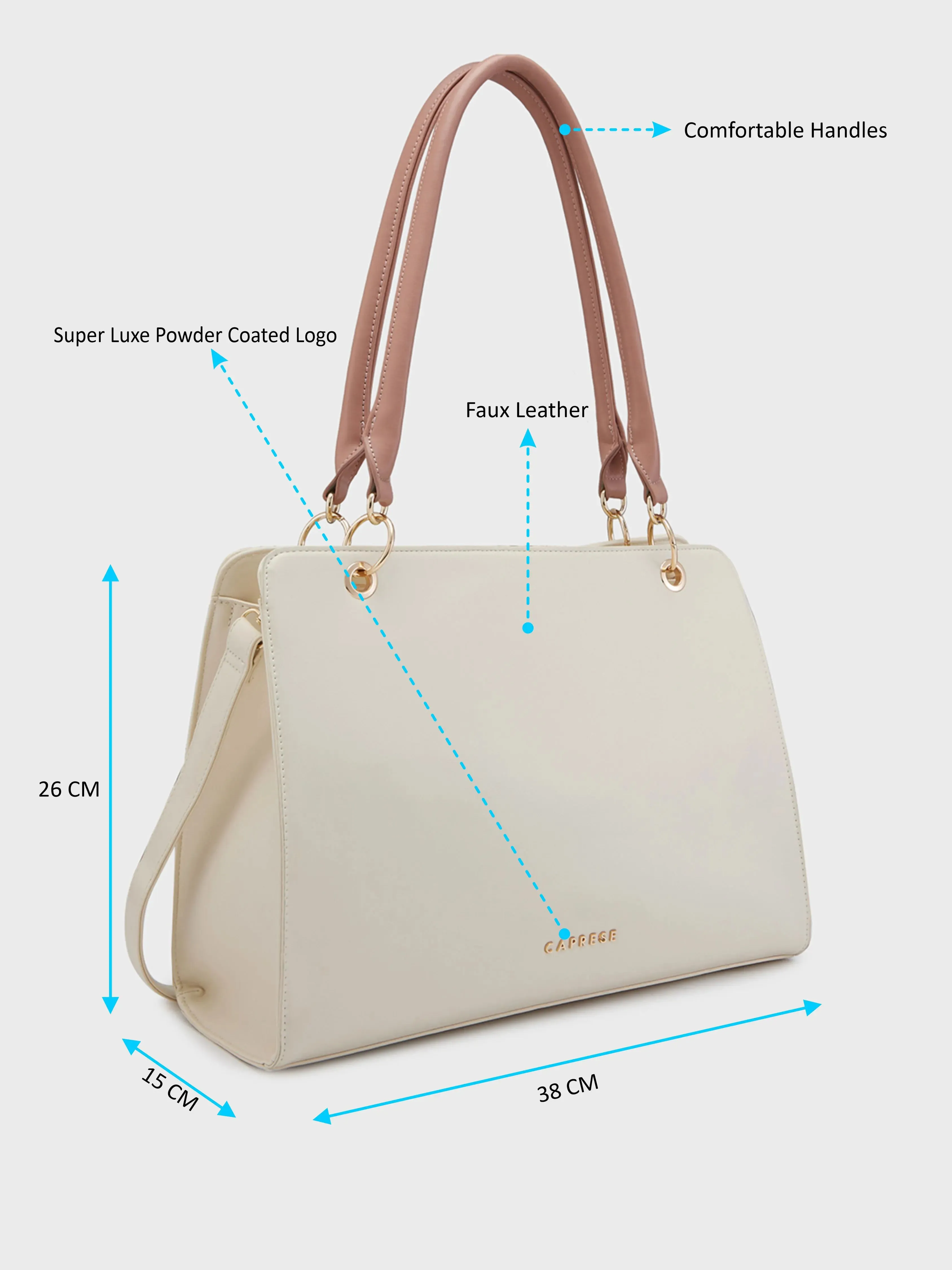 Caprese Capri Satchel Large Beige