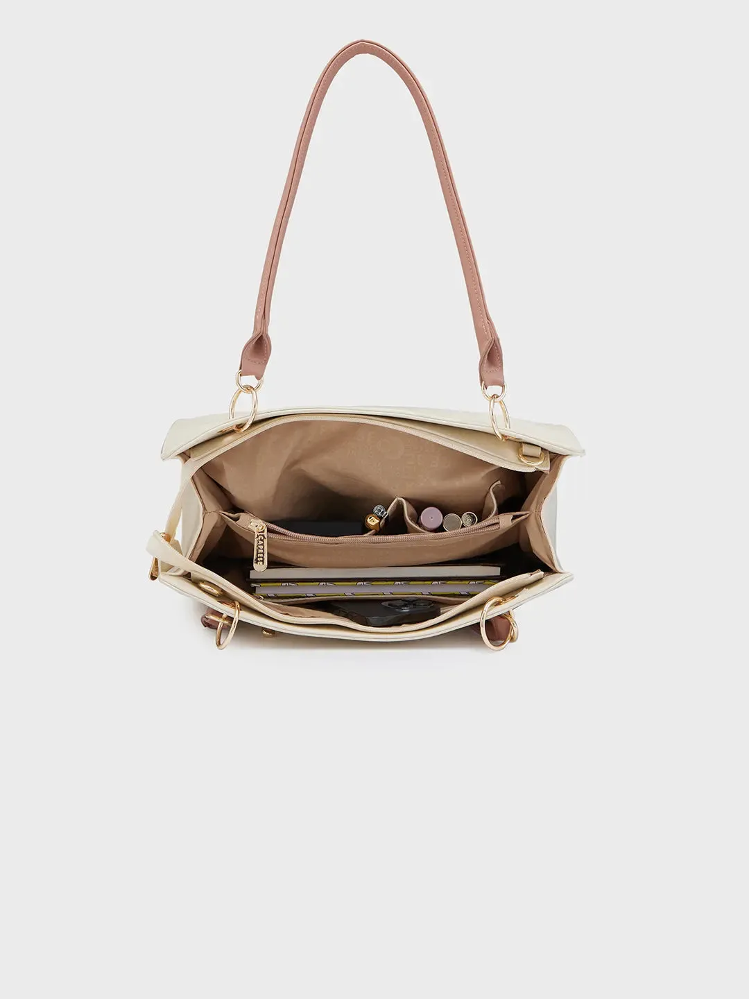 Caprese Capri Satchel Large Beige