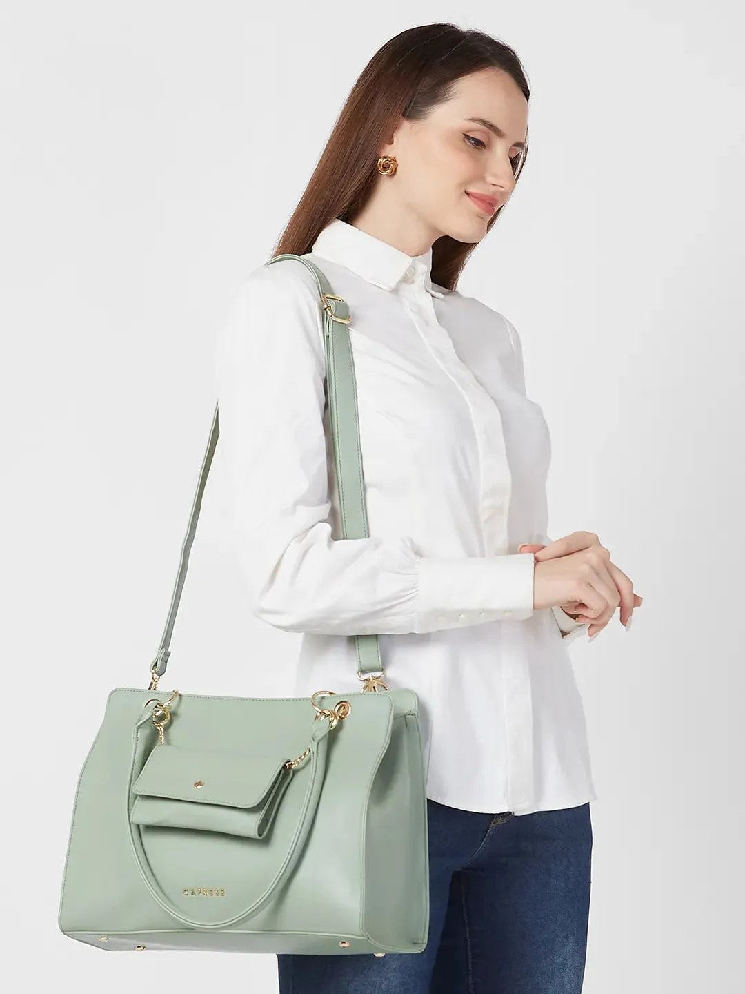 Caprese Capri Satchel Large Mint