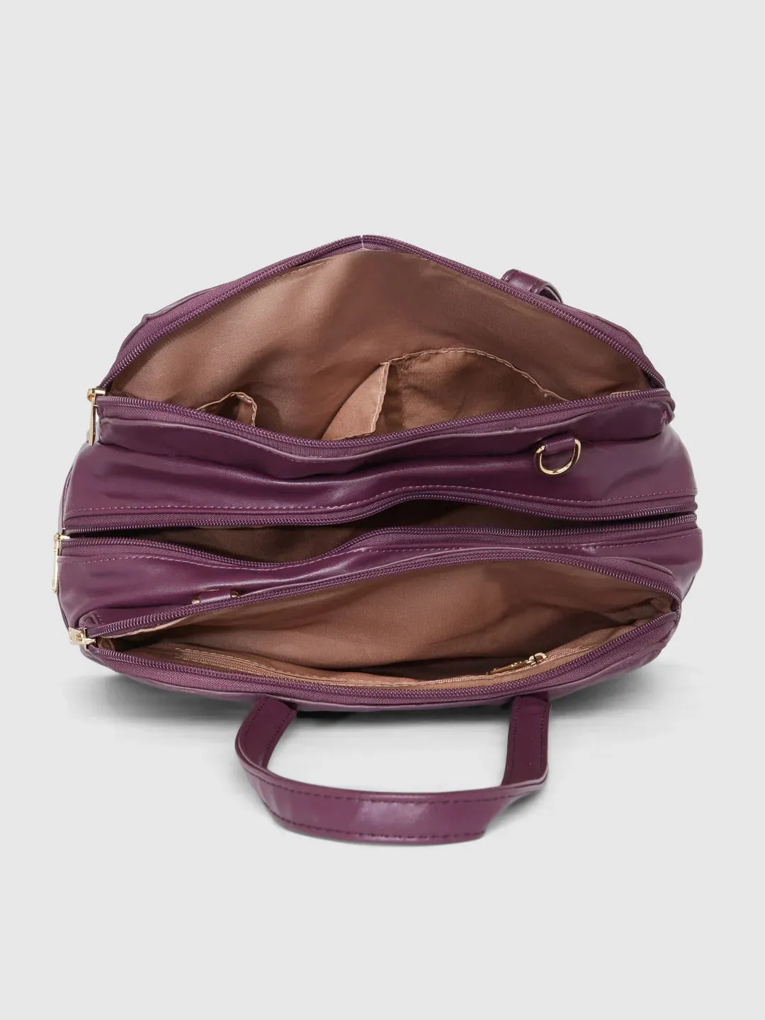 Caprese Carrie Satchel Medium Plum