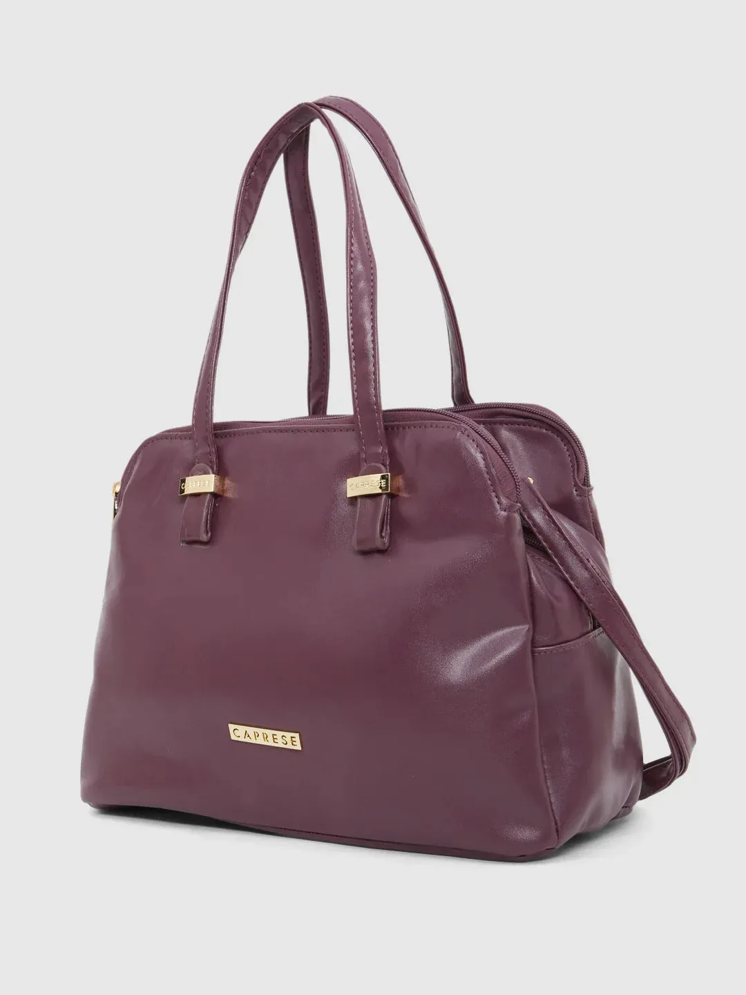 Caprese Carrie Satchel Medium Plum