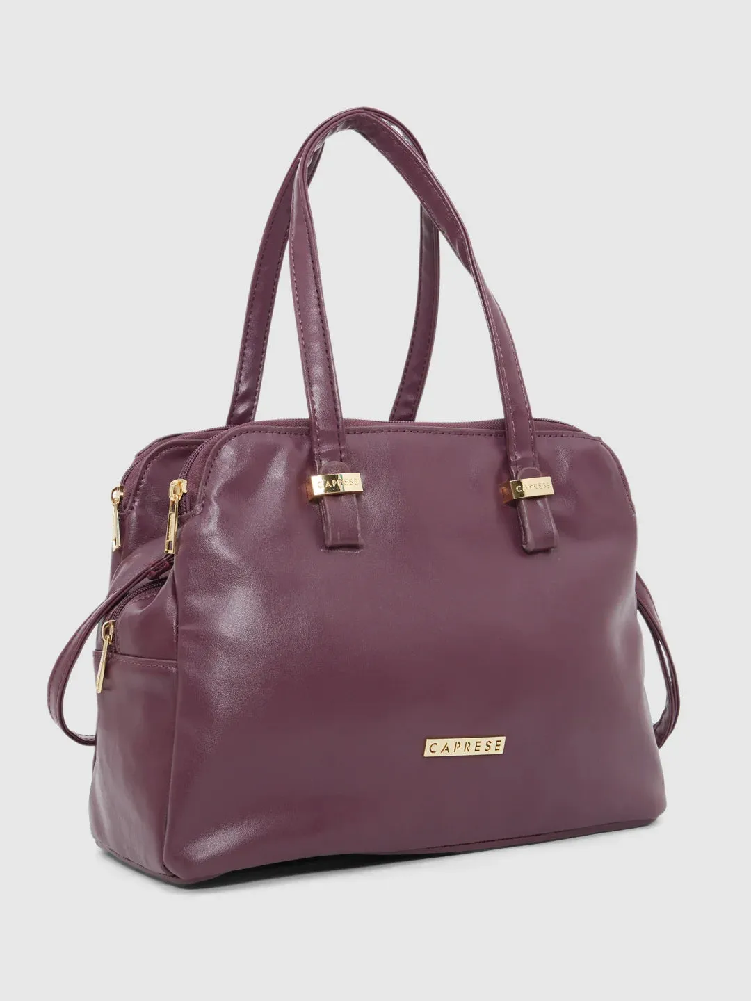 Caprese Carrie Satchel Medium Plum