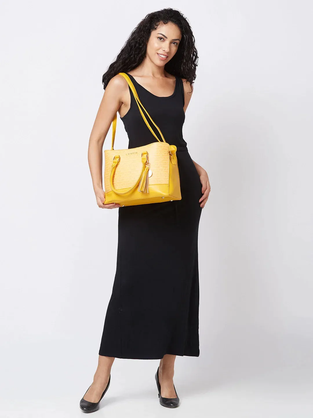 Caprese Cleo Satchel Large Yellow