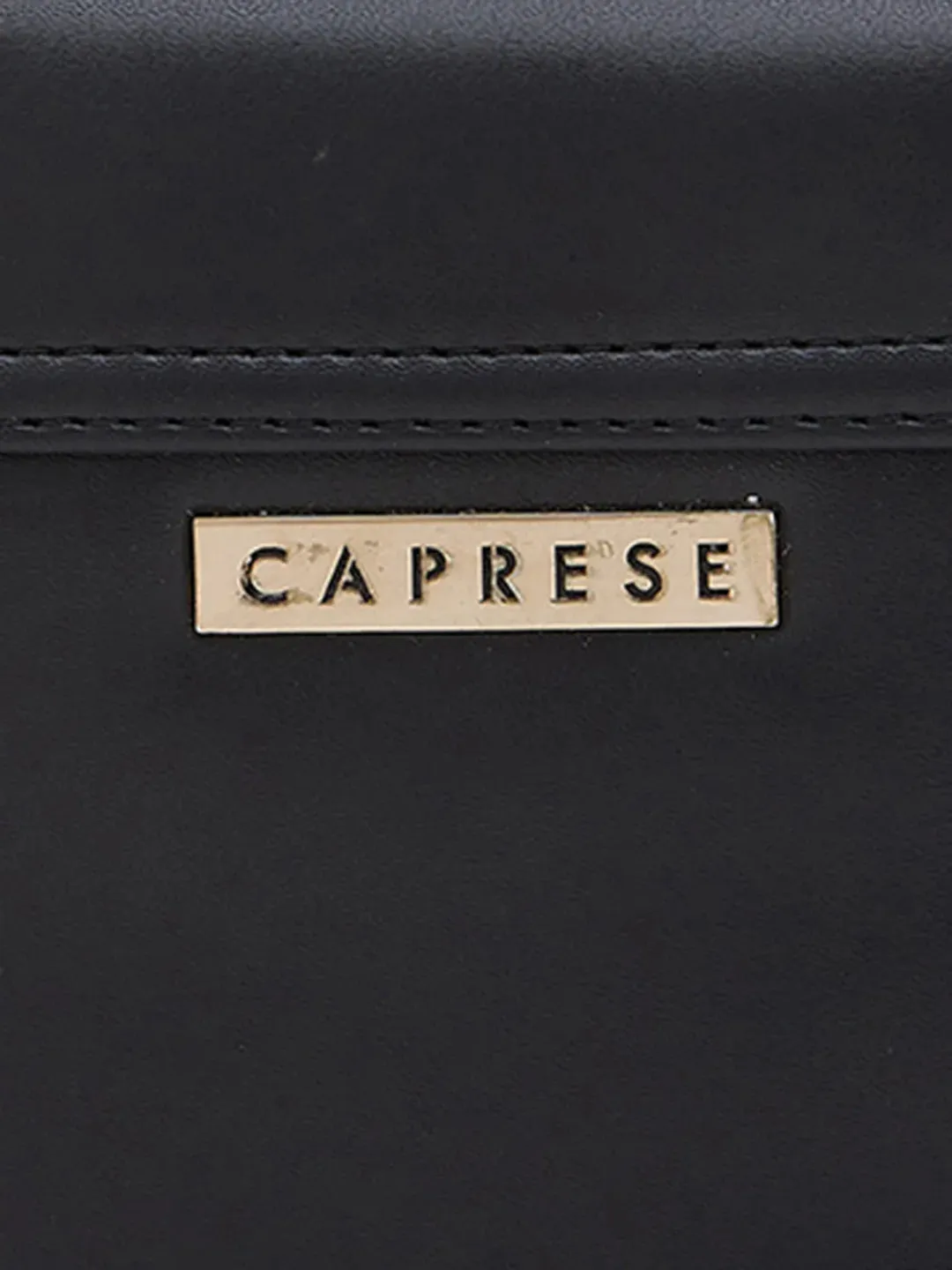 Caprese Emily In Paris Solid Medium Sling Handbag Black