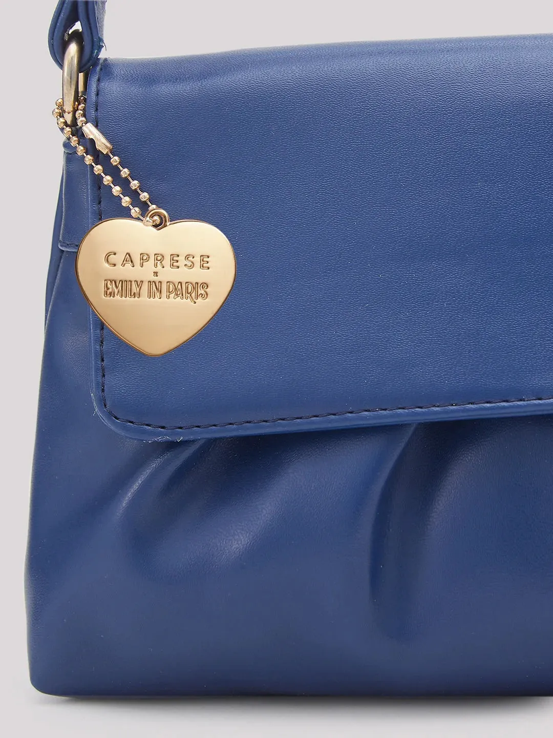 Caprese Emily In Paris Solid Small Sling Handbag Navy