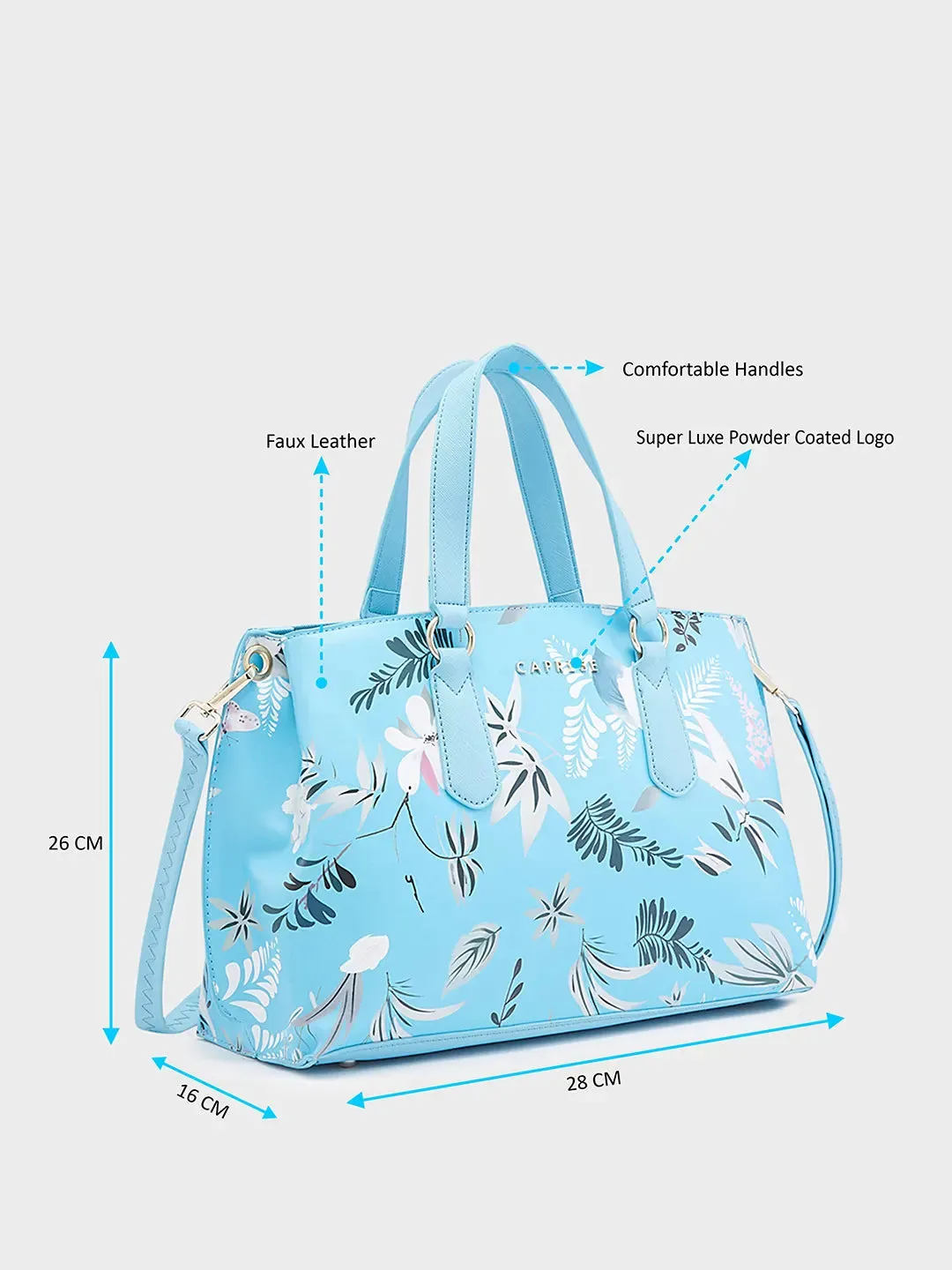 Caprese Gemma Satchel Medium Blue