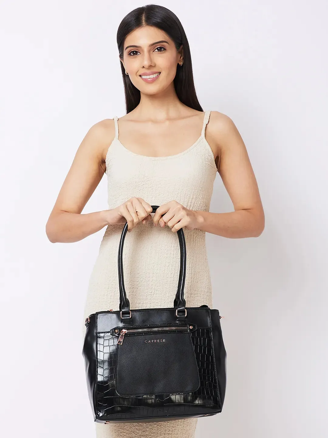 Caprese Gigi Satchel Large Black