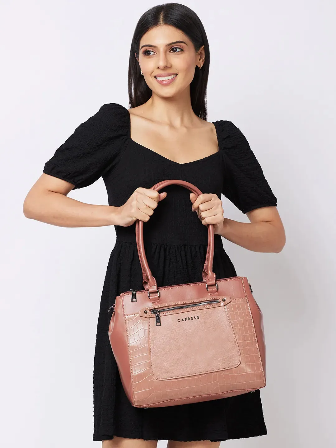 Caprese Gigi Satchel Large Nude