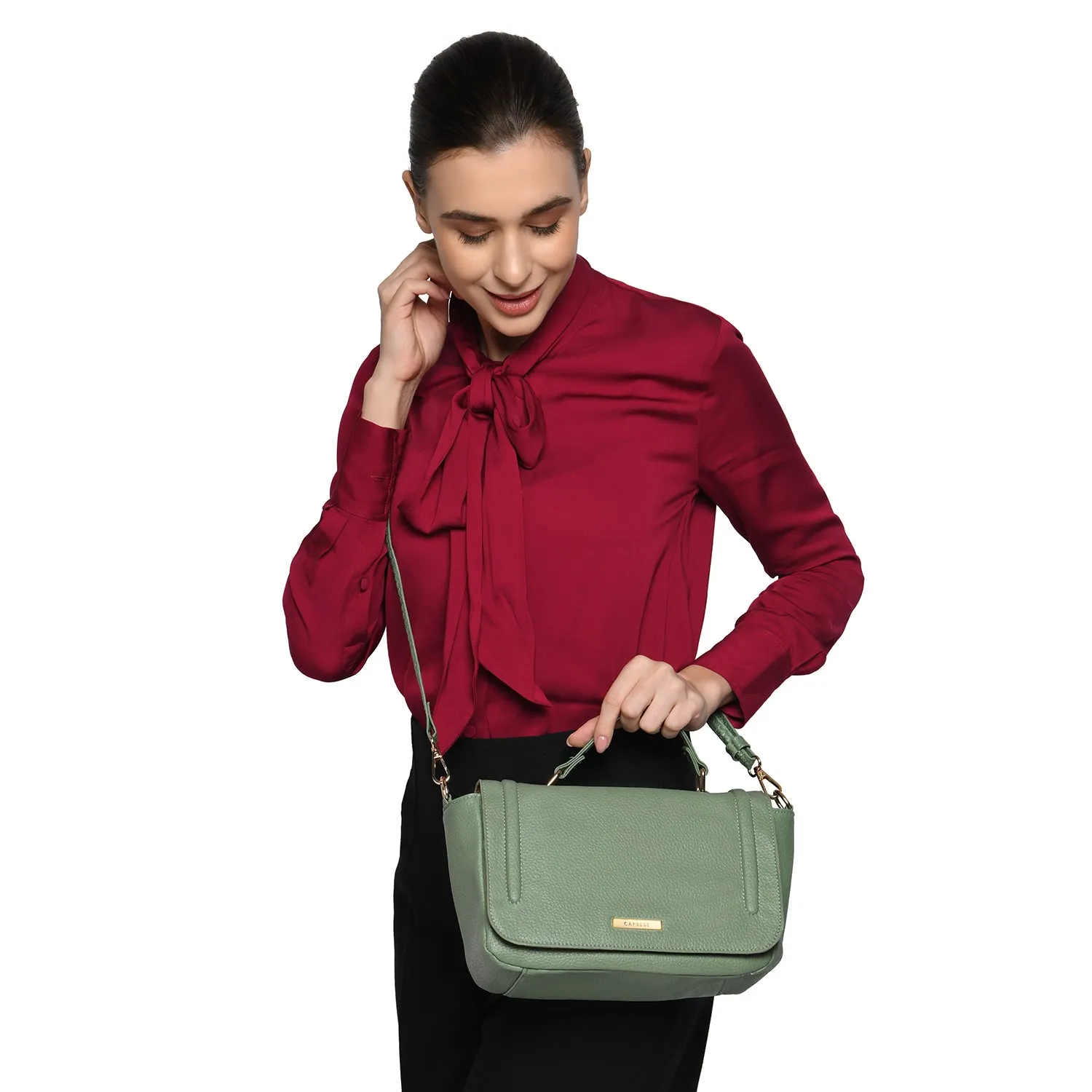 Caprese Kristin Satchel Large Green