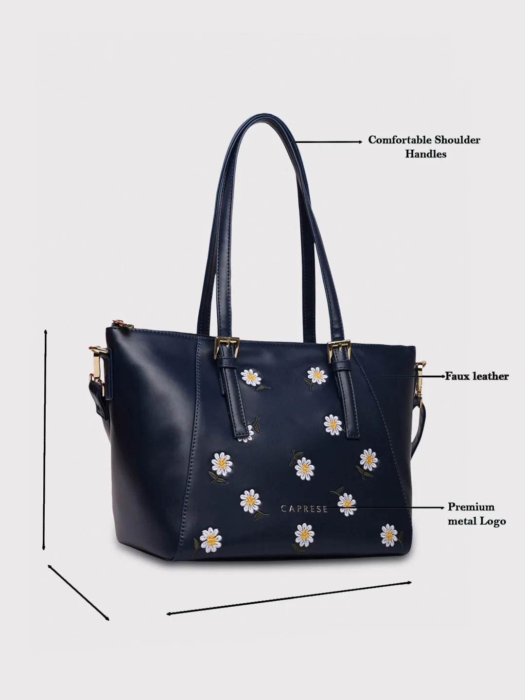 Caprese Kyle Satchel Medium Navy