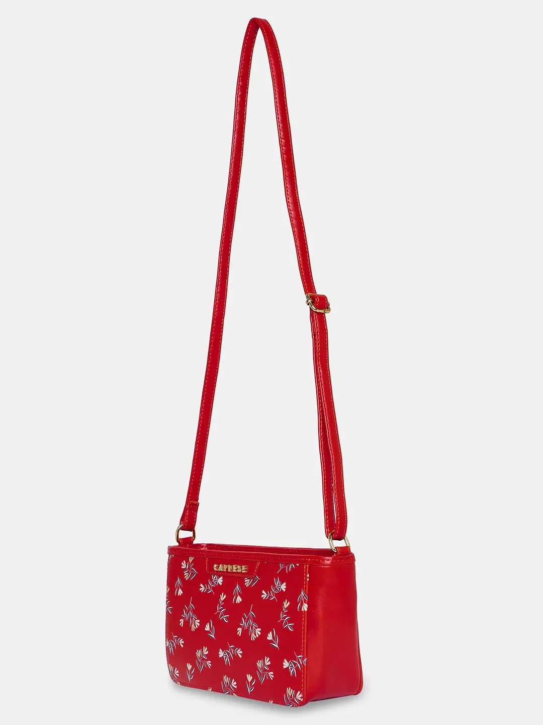 Caprese Merida Sling Small Printed Women'S Handbag Red