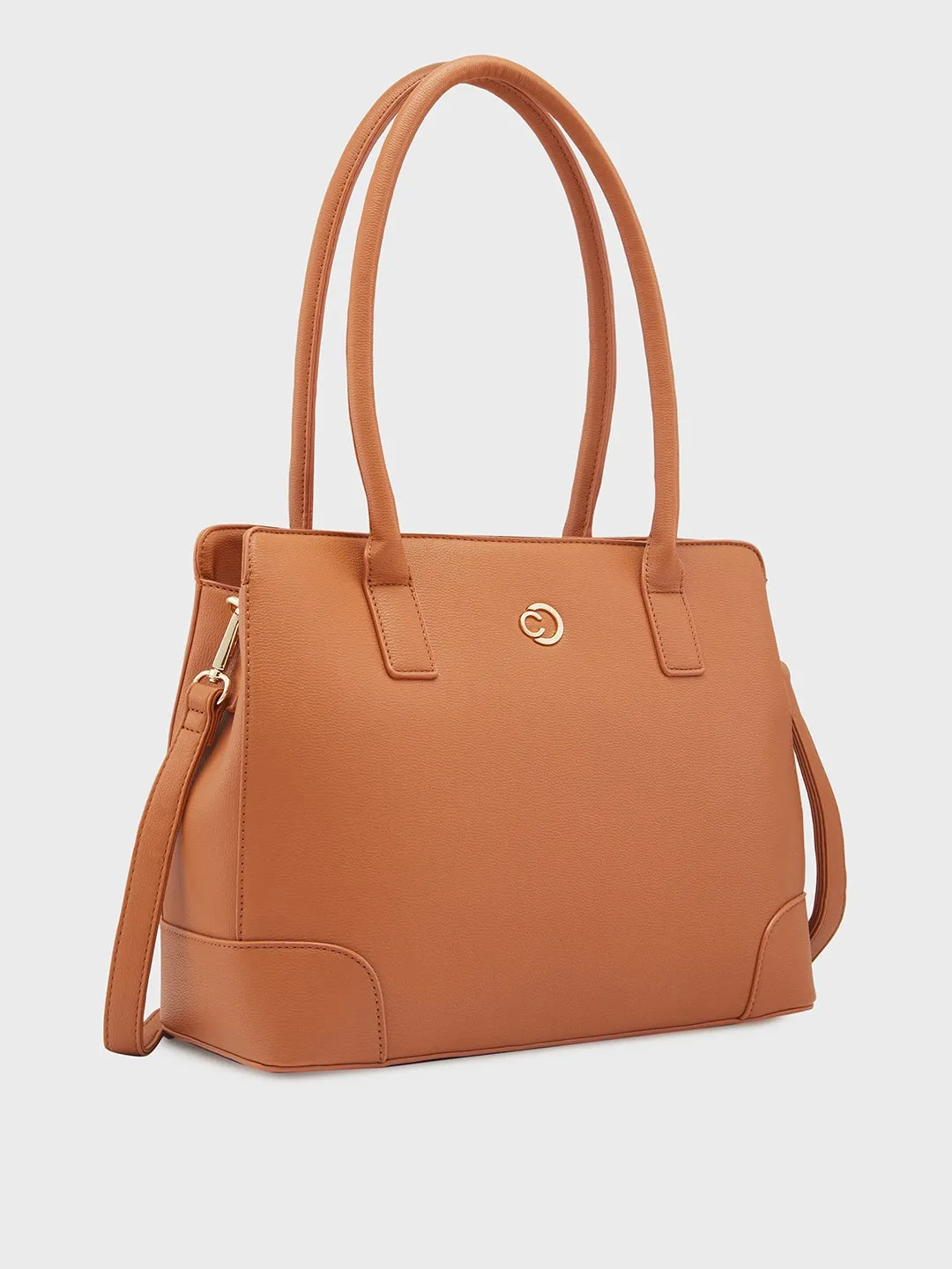 Caprese Milan Satchel Medium Tan