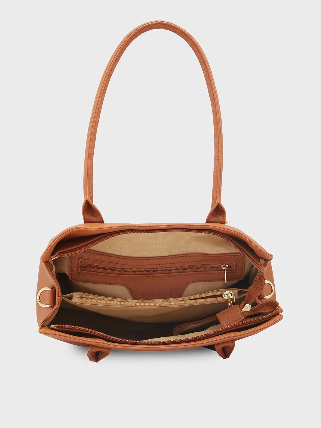 Caprese Milan Satchel Medium Tan