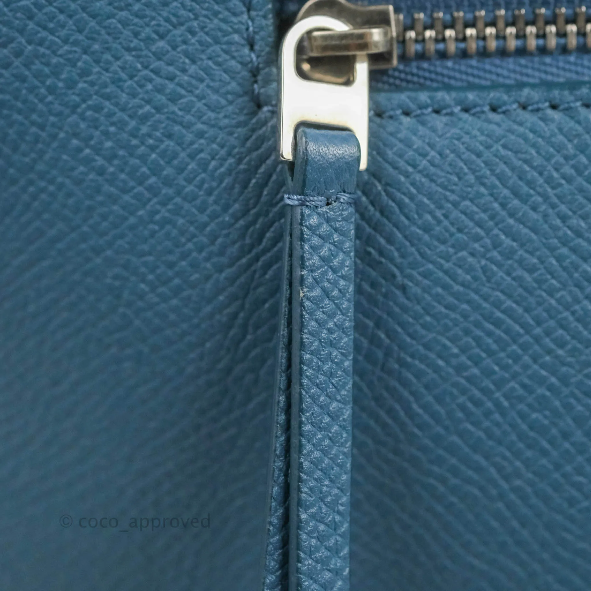 Celine Mini Belt Bag Blue Grained Calfskin Silver Hardware