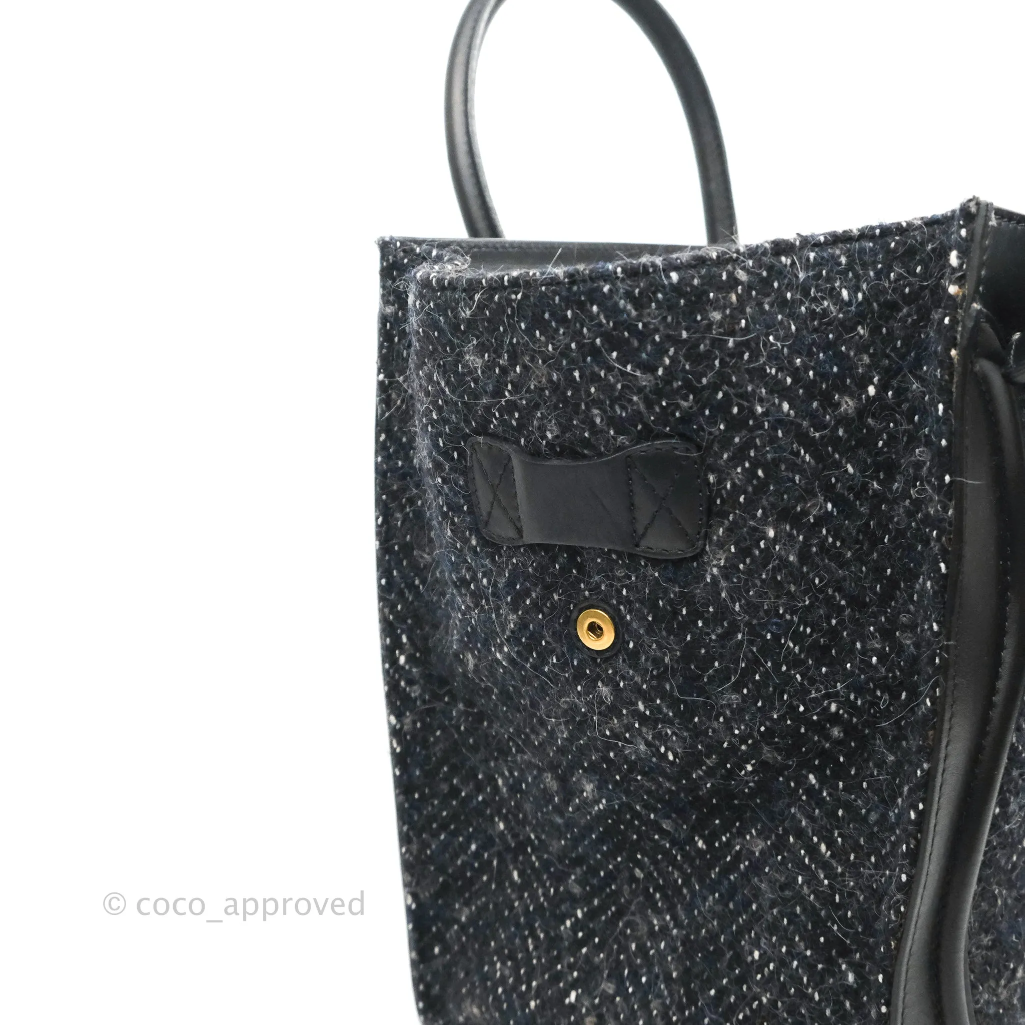 Celine Mini Luggage Bag Navy/Black Tweed