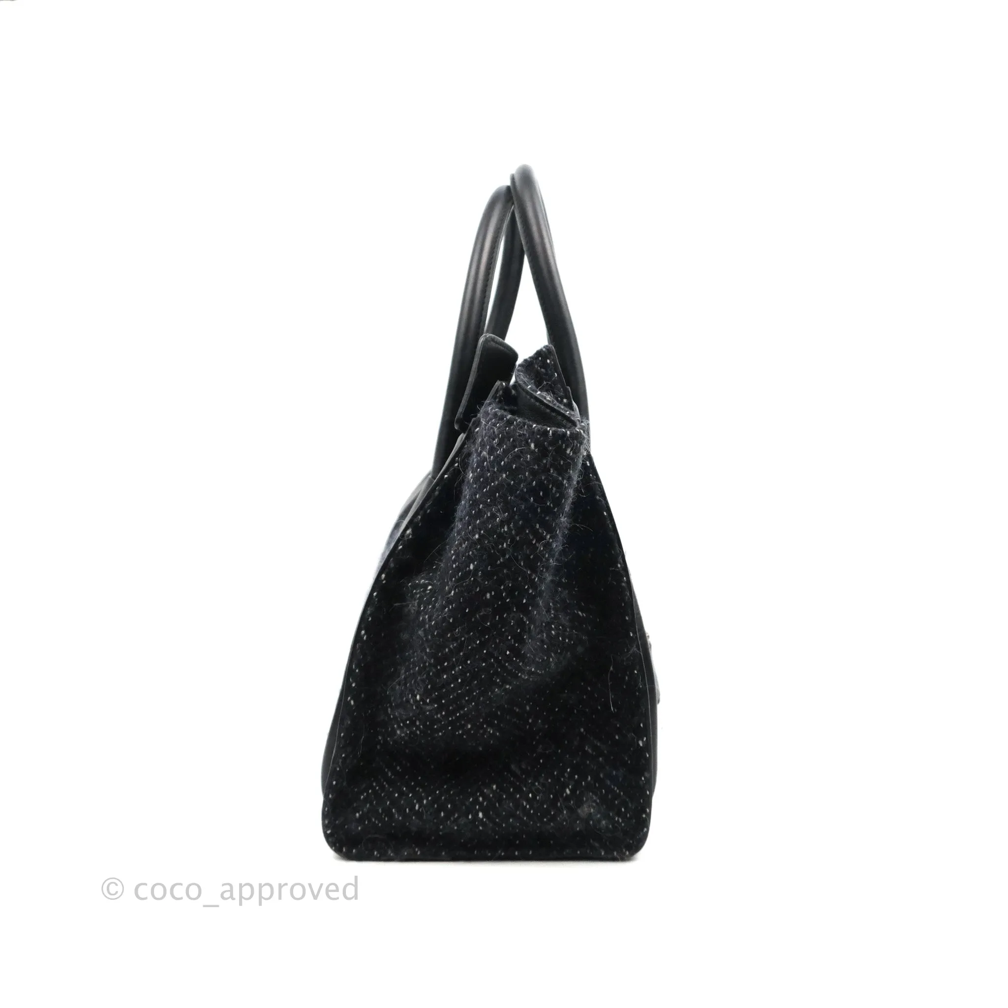 Celine Mini Luggage Bag Navy/Black Tweed