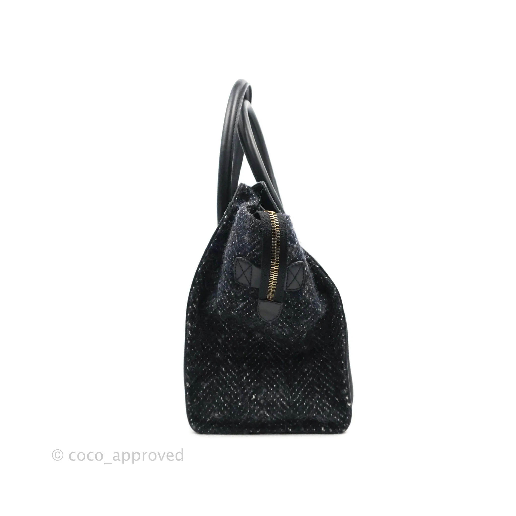 Celine Mini Luggage Bag Navy/Black Tweed