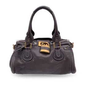 Chloe Brown Leather Paddington Tote Medium Satchel Handbag Bag