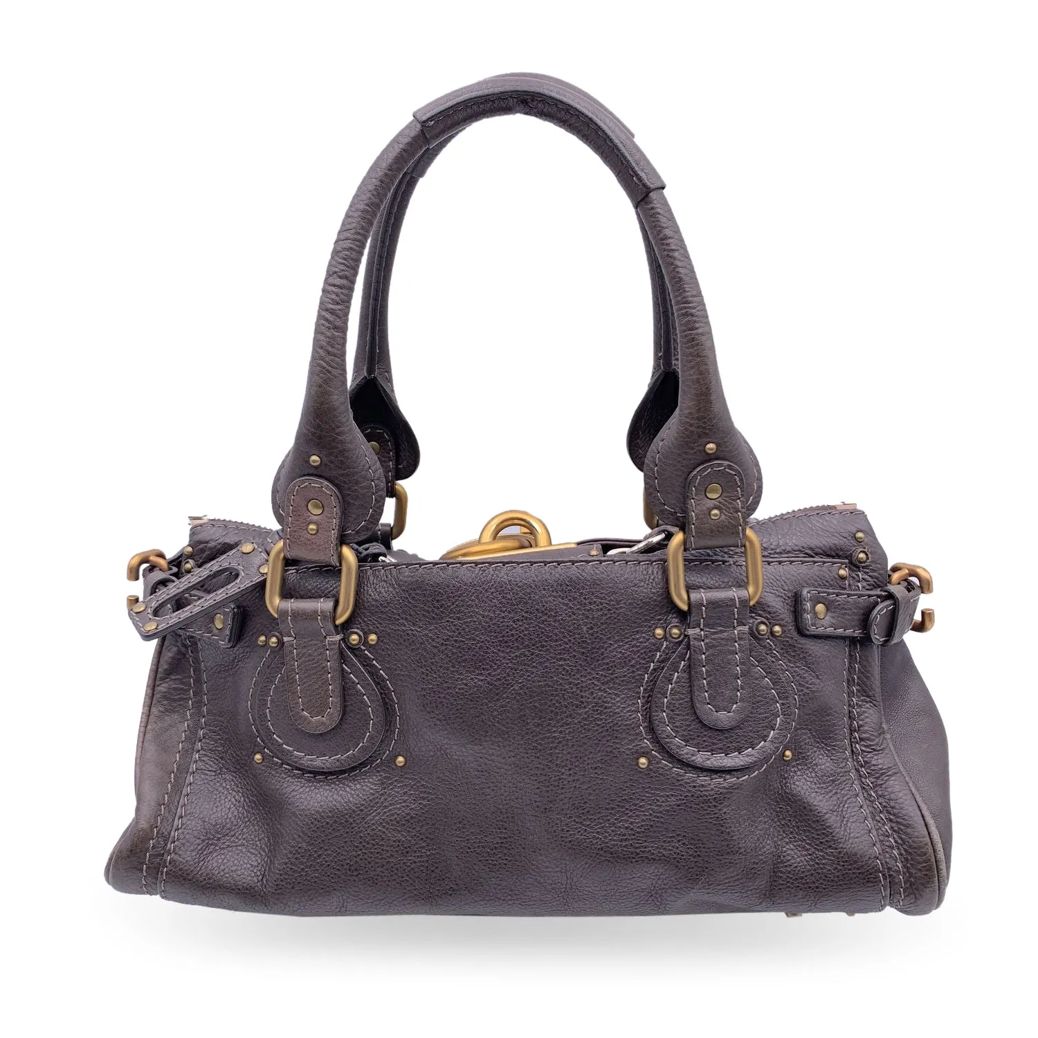 Chloe Brown Leather Paddington Tote Medium Satchel Handbag Bag