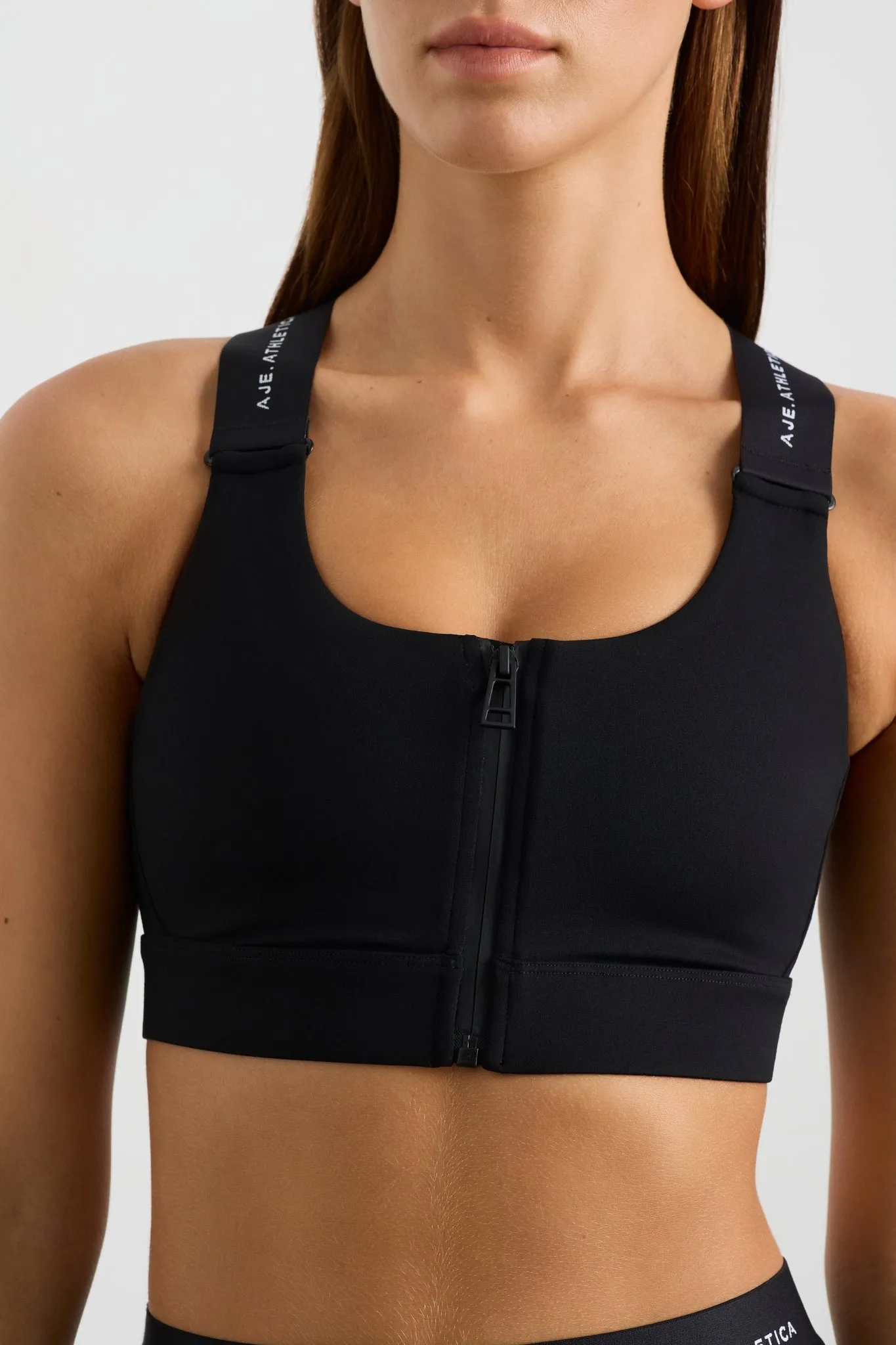 Contrast Zip Sports Bra 304