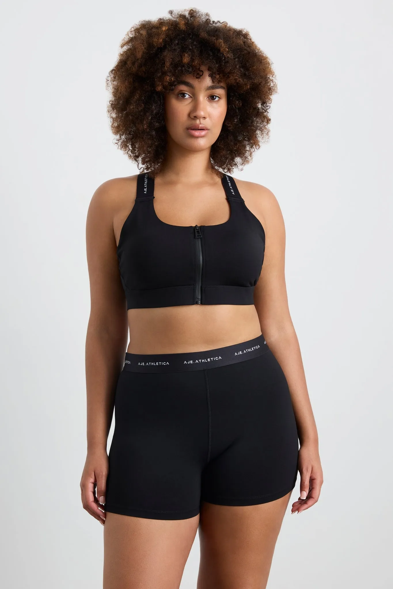 Contrast Zip Sports Bra 304