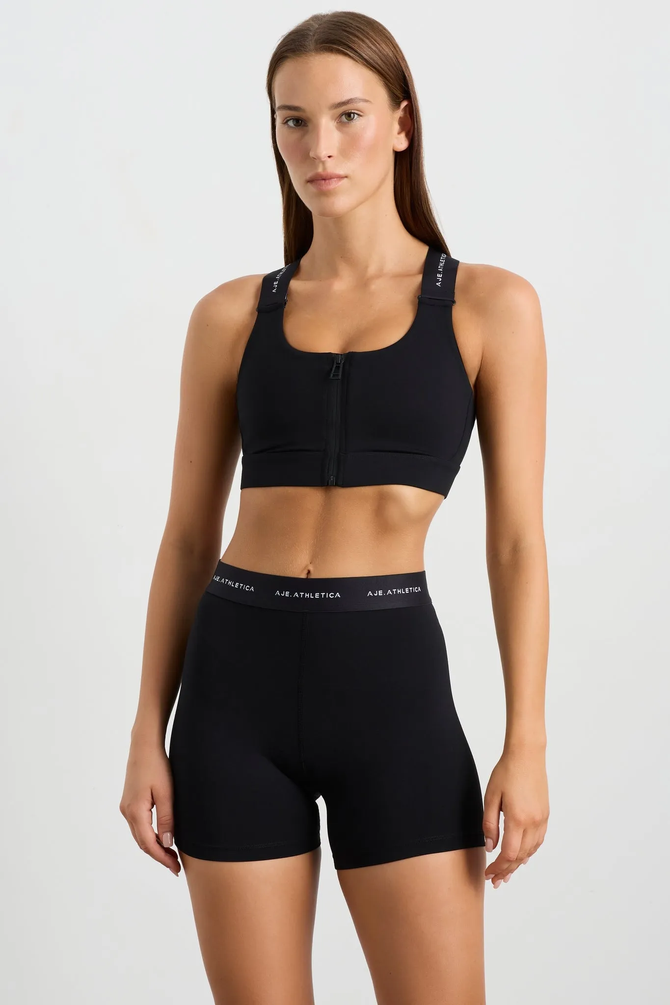 Contrast Zip Sports Bra 304