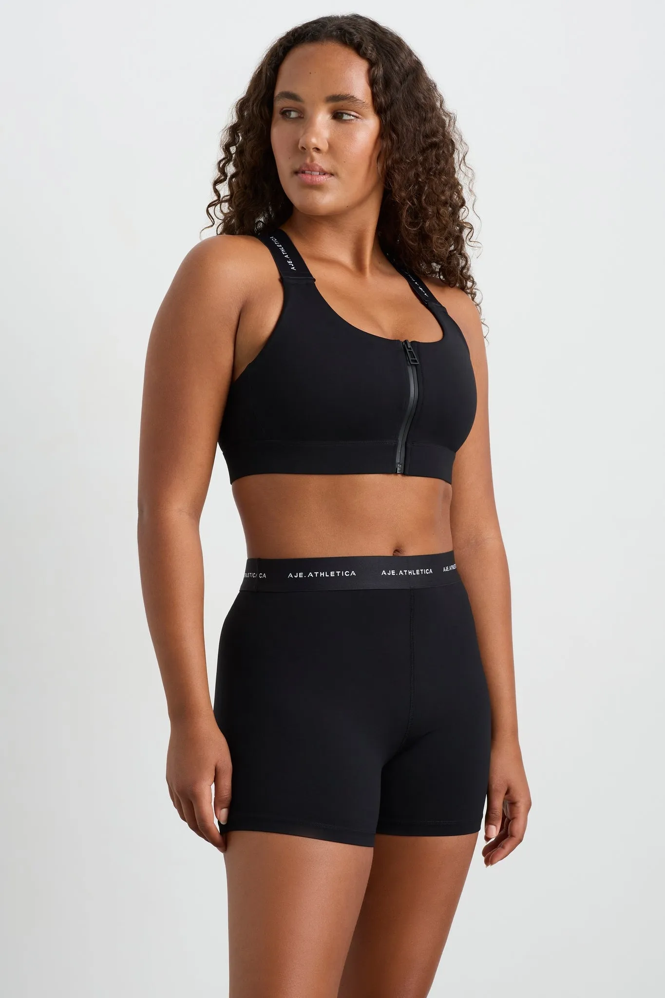 Contrast Zip Sports Bra 304