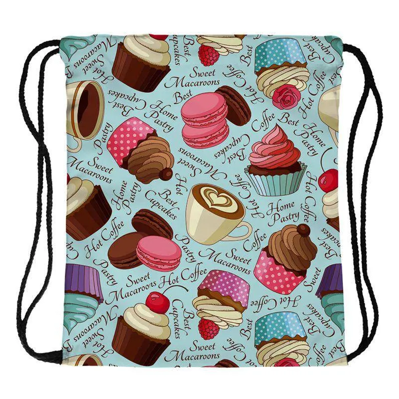 Cupcakes and Sweets Drawstring Backpack