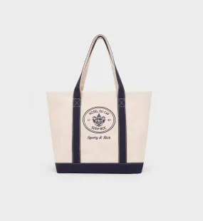 Eden Crest Tote Bag - Natural/Navy