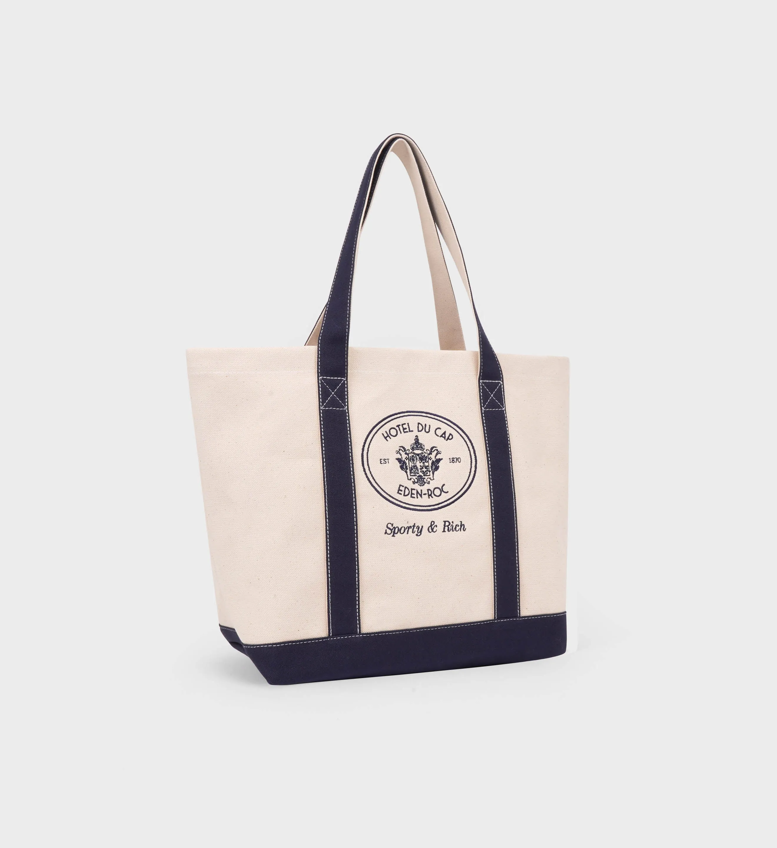 Eden Crest Tote Bag - Natural/Navy