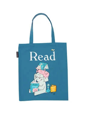 ELEPHANT & PIGGIE Read tote bag