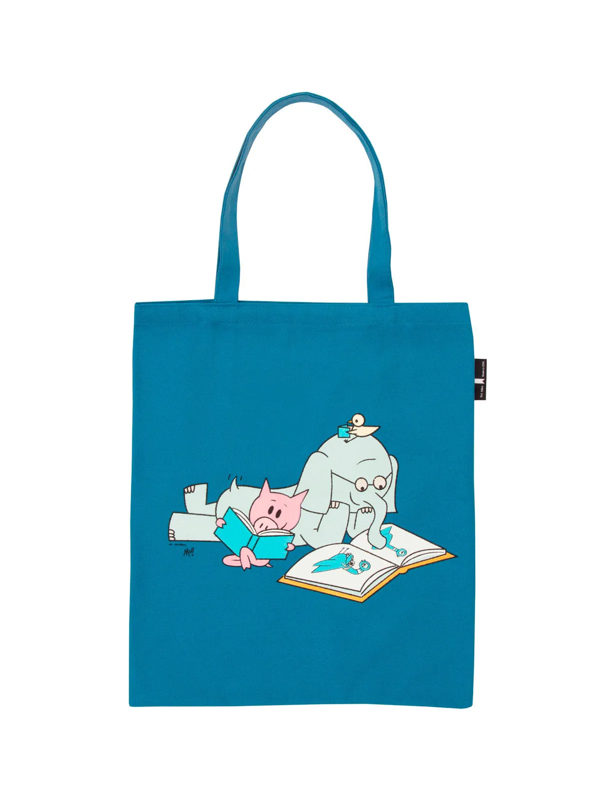 ELEPHANT & PIGGIE Read tote bag