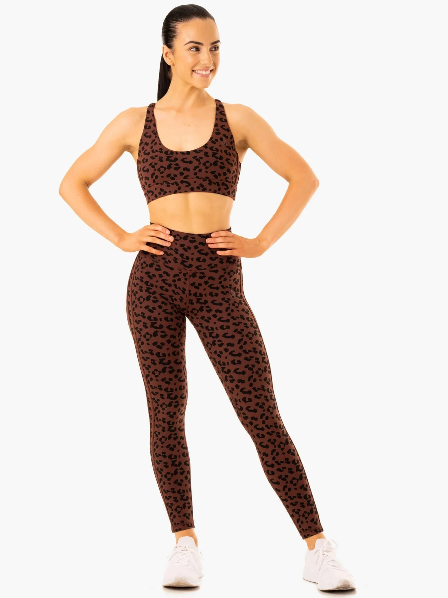 Evolution Sports Bra - Chocolate Leopard