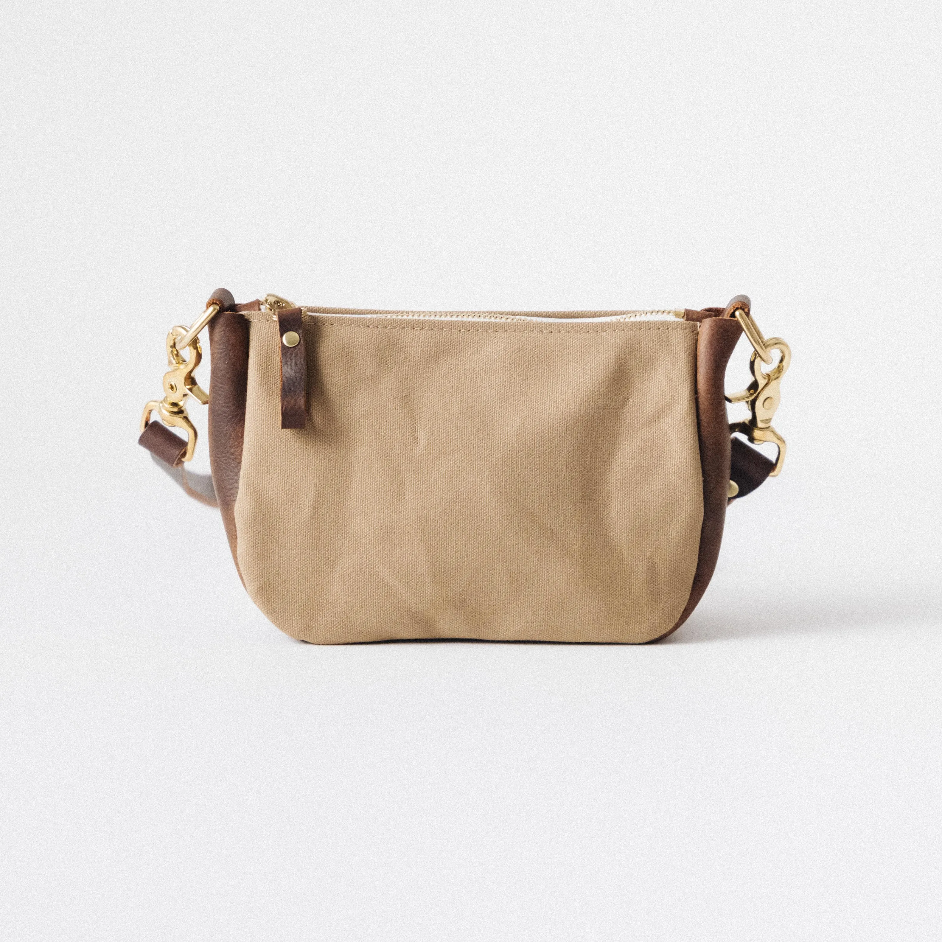 Field Tan Canvas Mini Crossbody Bag